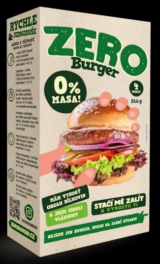 FRUJO ZERO burger 2 x 133 g - 4 porce