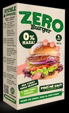FRUJO ZERO burger 2 x 133 g - 4 porce