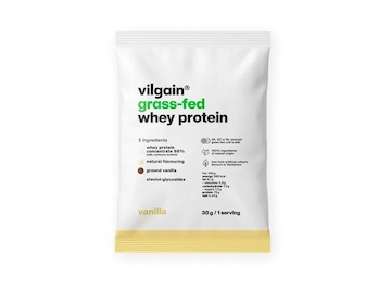 VILGAIN grass-fed syrovátkový PROTEIN s vanilkovou chutí 30g