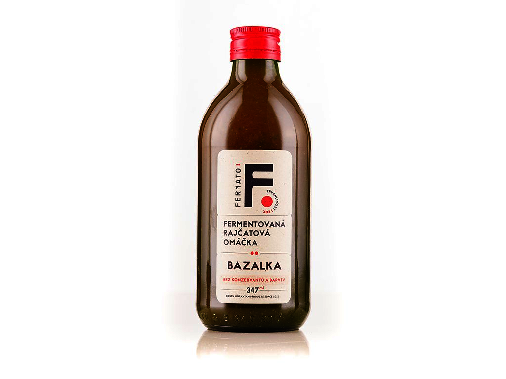 Fermentovaná rajčatová omáčka bazalková 347ml Fermato