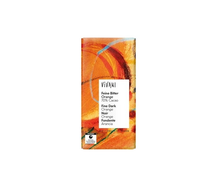 VIVANI Bio čokoláda 70% pomeranč 80g