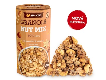 MIXIT Granola NUT MIX skořice/vanilka 370g 