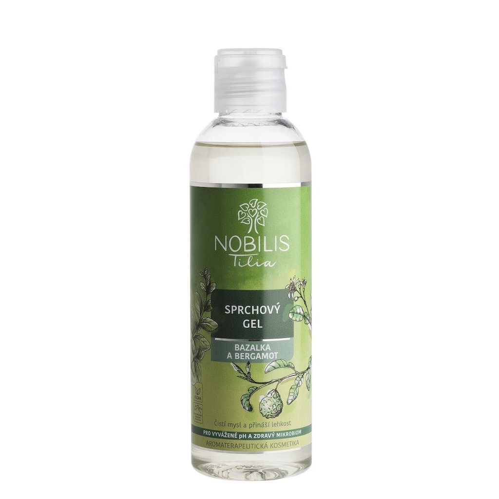 Nobilis Tilia Sprchový gel 200 ml Bergamot/Bazalka 