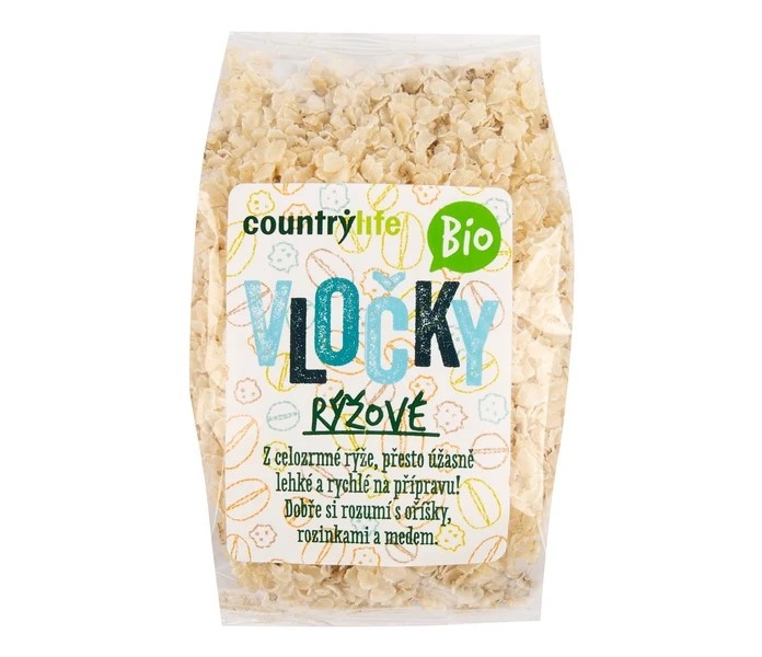 Country Life Vločky rýžové 250g BIO