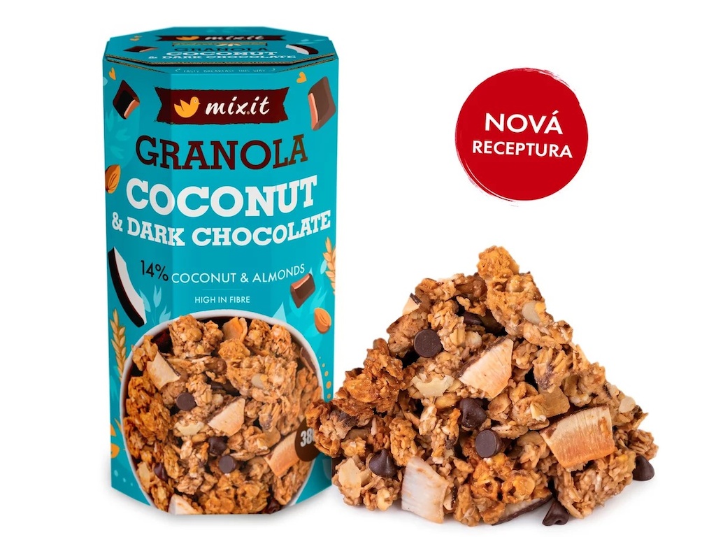 MIXIT Granola kokos a hořká čokoláda 380 g