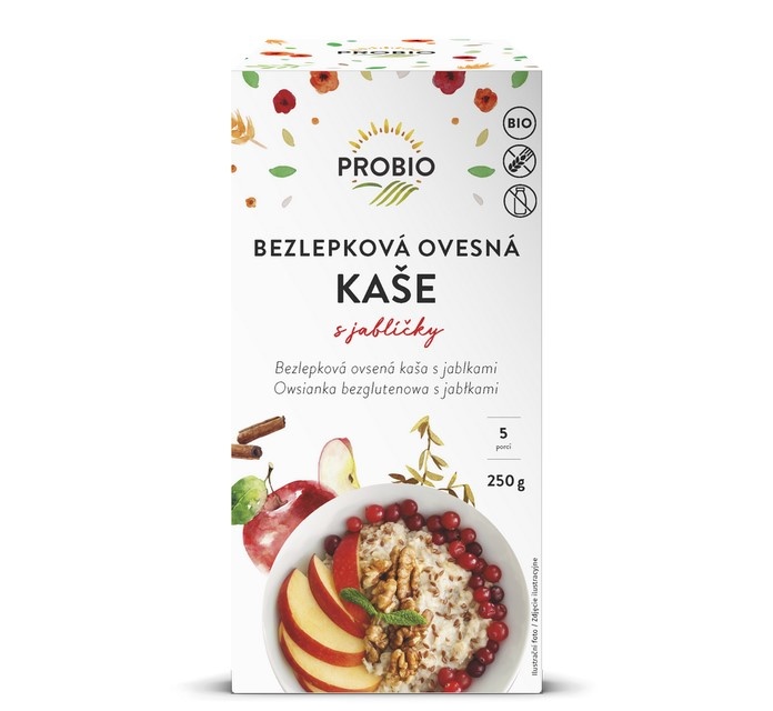 PROBIO Bezlepková ovesná kaše s jablíčky 250g Bio