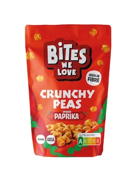 BitesWeLove Křupavý hrášek s příchutí uzené papriky 100g