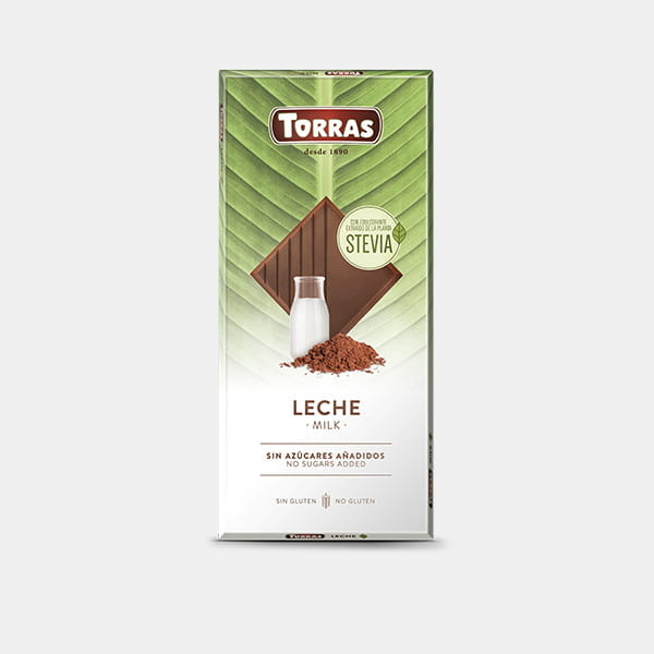Mléčná čokoláda slazená stevií Torras 100 g