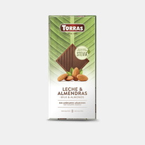 Mléčná čokoláda s mandlemi  slazená stevií Torras 125 g