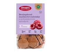 Biopekárna Zemanka BIO bezlepkové malinové sušenky s pohankovou moukou 100 g 