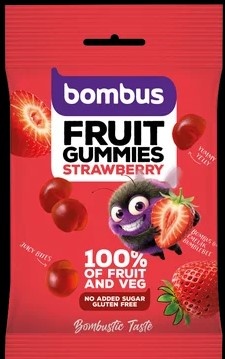 Bombus  Fruit Gummies bonbóny jahodové 35g 