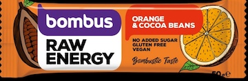 Bombus RawEnergy Tyčinka pomeranč-kakaové boby 50g 