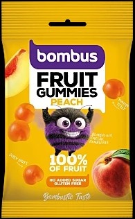 Bombus Fruit Gummies bonbóny broskvové 35g 