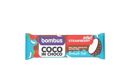 Bombus Tyčinka kokos v čokoládě 40g JAHODA