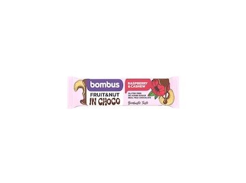 Bombus Tyčinka Fruit/Nuts in CHOCO malina a kešu 40g