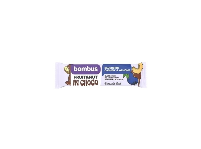 Bombus Tyčinka Fruti/Nut in Choco Borůvka 40g