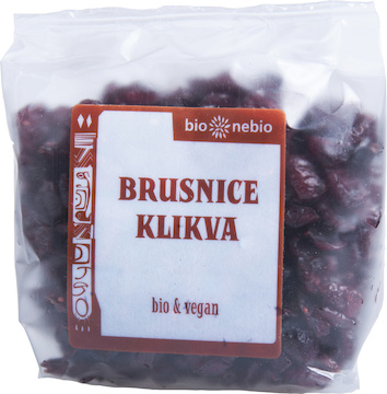BIONEBIO Brusinky sušené slazené jablečnou šťávou 75g BIO