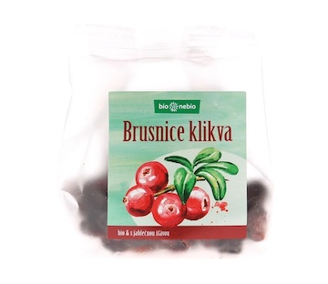BIONEBIO Brusinky sušené slazené jablečnou šťávou 75g BIO