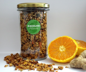 VEGAN granola Křupavý pomeranč se zázvorem 260 g Bazalka Premium