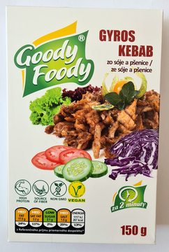 Vegetariánská alternativa gyros kebab 150 g Goody Foody
