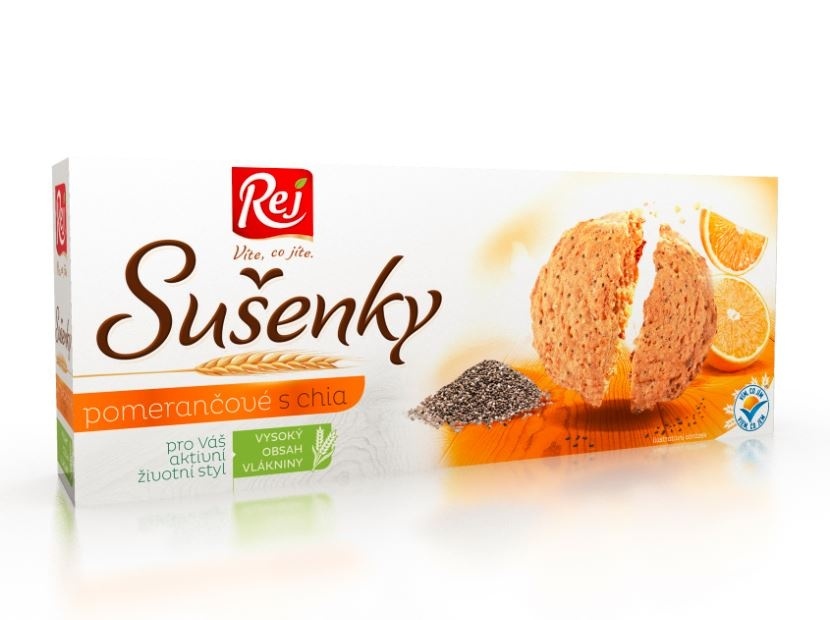 Sušenky pomarančové s chia  120g REJ