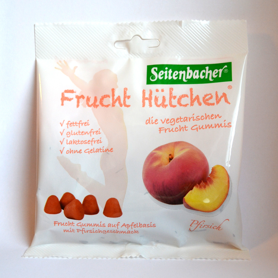 Ovocné želé bonbóny s broskvovou příchutí 85 g Seitenbacher