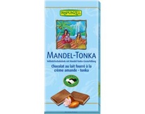 Bio mléčná čokoláda Mandle Tonka 100g Rapunzel
