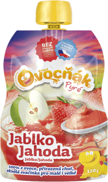 Pyré  jablko-jahoda 120g Ovocňák