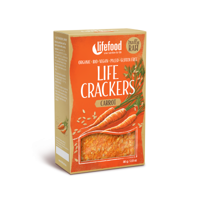 BIO RAW Life Crackers Mrkvánky 80g Lifefood