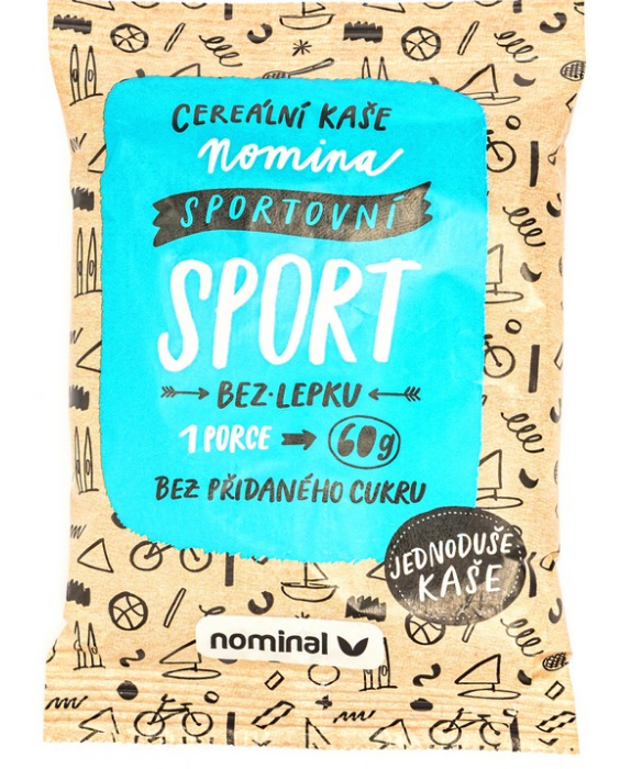 Kaše cereální sport bezlepk.60g Nomina