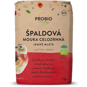 BIO Špaldová mouka celozrnná jemně mletá 1 kg PROBIO