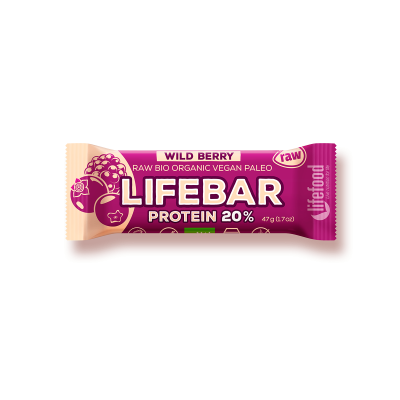 BIO RAW Lifebar Protein 47g Lesní ovoce Lifefood