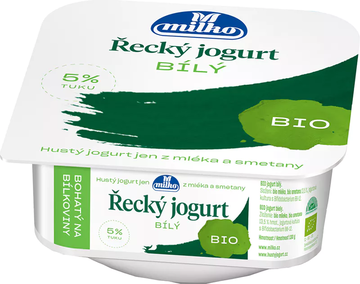 Bio řecký jogurt bílý 5% 130g Milko