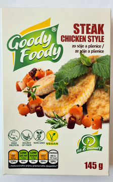 Veganská alternativa kuřecího řízku 145 g Goody Foody 