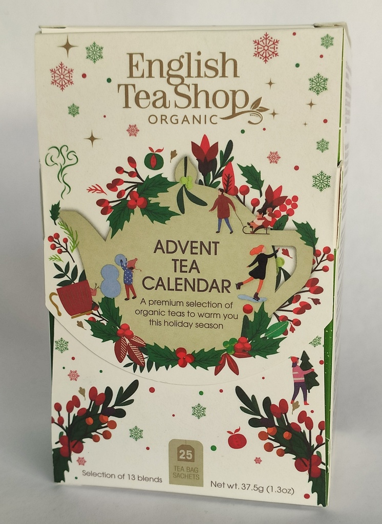 BIO Čajový adventní kalendář ( bílý) English Tea Shop 37,5 g