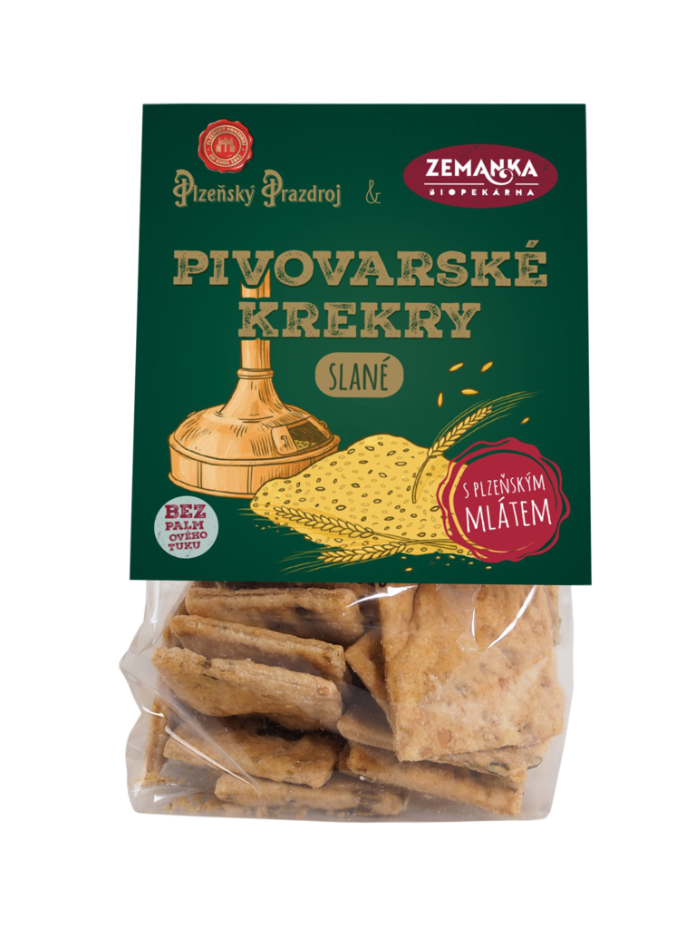 Pivovarské krekry slané 100 g Biopekárna Zemanka