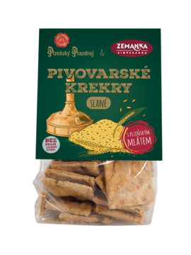 Pivovarské krekry slané 100 g Biopekárna Zemanka