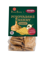 Pivovarské krekry s česnekem 100 g Biopekárna Zemanka