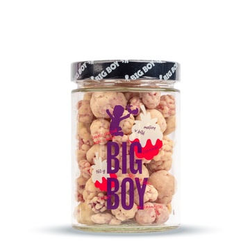 Maliny v bílé čokoládě 160 g Big Boy 