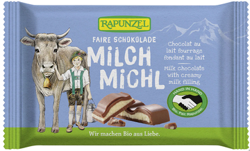 BIO mléčná čokoláda s náplní Milch Michl 100g Rapunzel