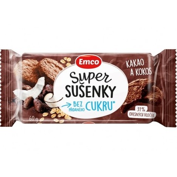 Super sušenky kakao/kokos 60 g Emco