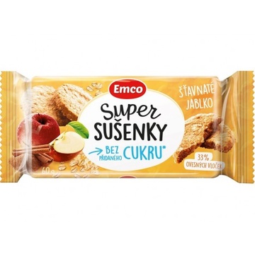 Super sušenky šťavnaté jablko 60 g Emco