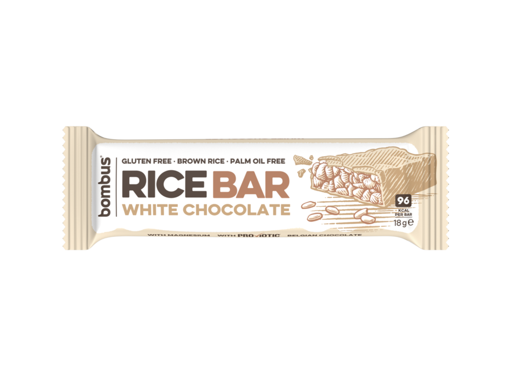 Rice bar bílá čokoláda 18 g Bombus