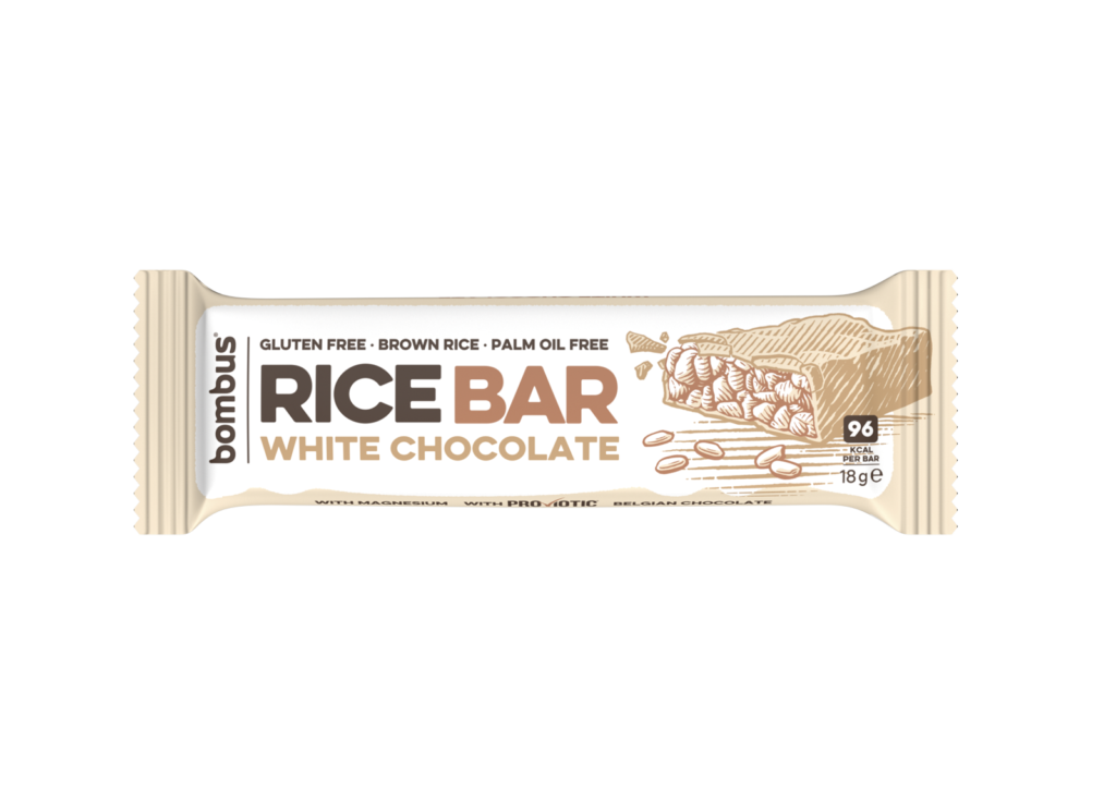 Rice bar bílá čokoláda 18g Bombus