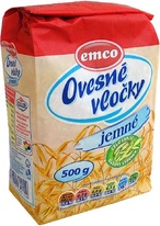 Ovesné vločky jemné 500g české Emco