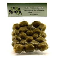 Originální řecké olivy zelené s česnekem 160 g