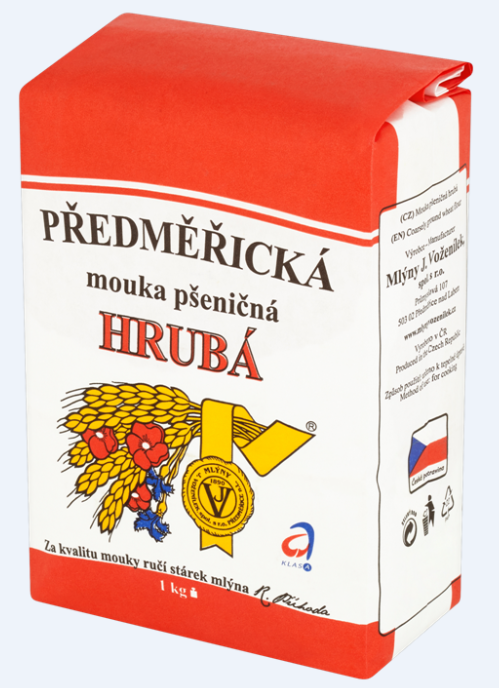 Předměřická mouka pšeničná hrubá 1 kg Mlýny Voženílek