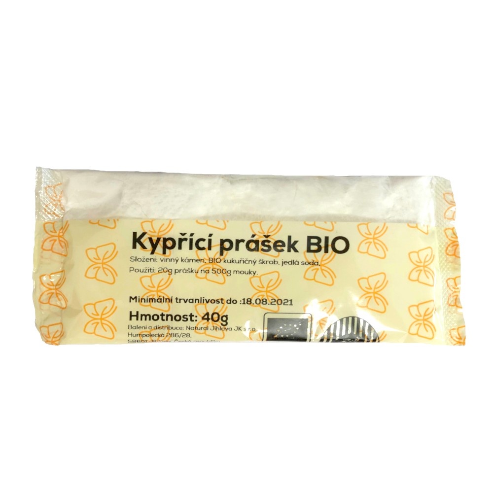 Kypřící prášek vinný kámen 40g Natural Jihlava