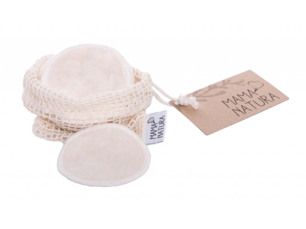 Pratelné kosmetické tampony z biobavlněné sametu 7 cm 6 ks Tiera Verde 