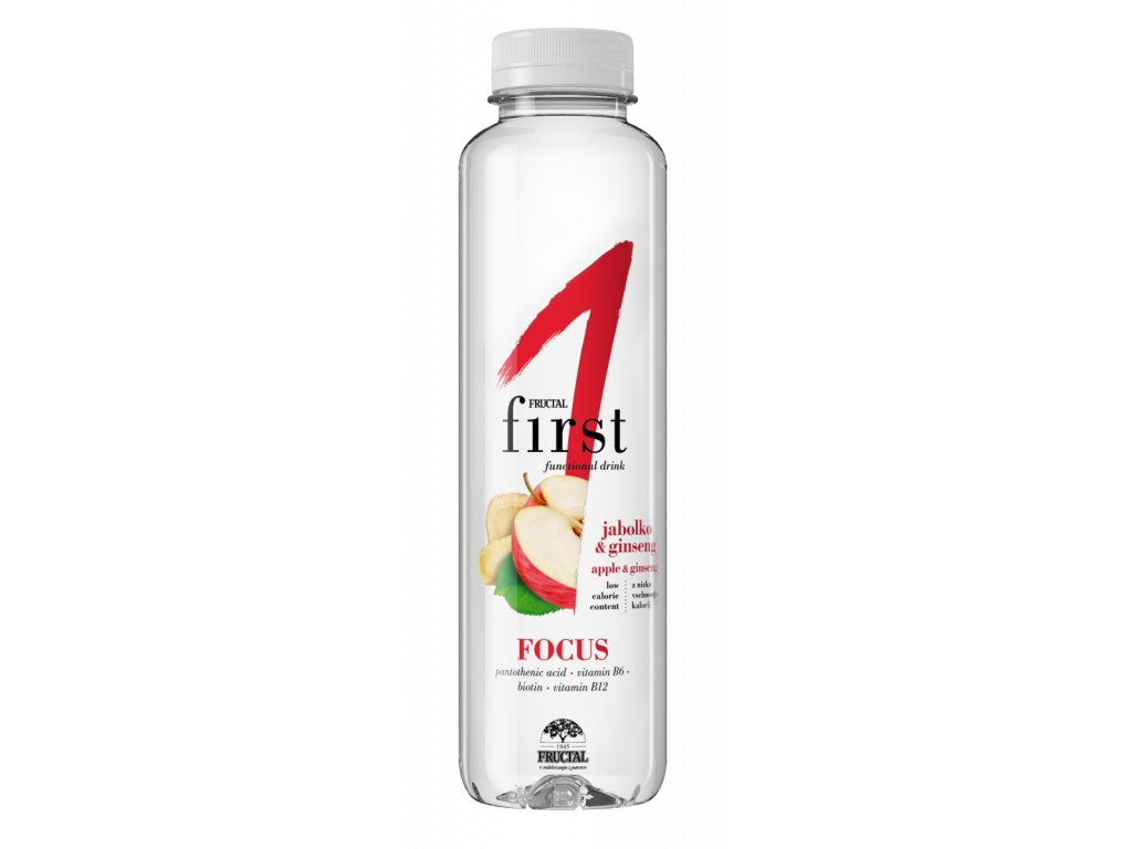 First funkční voda 500ml Focus jablko/ženšen Fructal